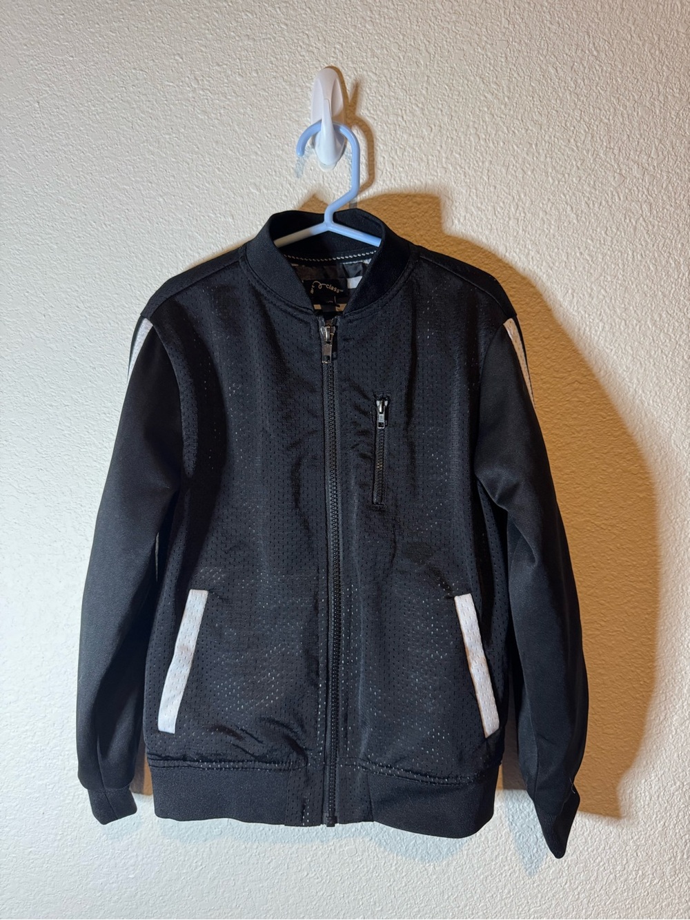 Boys Black Jacket with White Trim